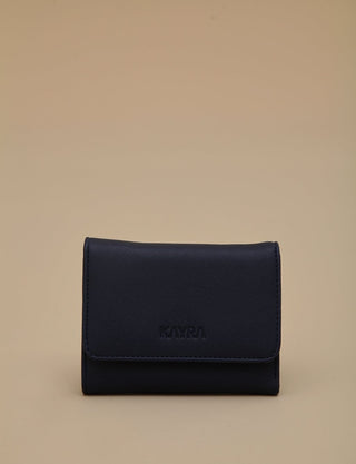 Artificial Leather Wallet Navy CZD03