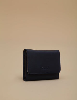 Artificial Leather Wallet Navy CZD03